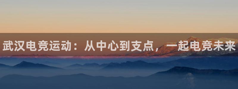 完美电竞世界：武汉电竞运动：从中心到支点，一起电竞未来
